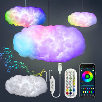 USB Cloud Light – RGBIC Lightning Simulation with APP & Music Sync