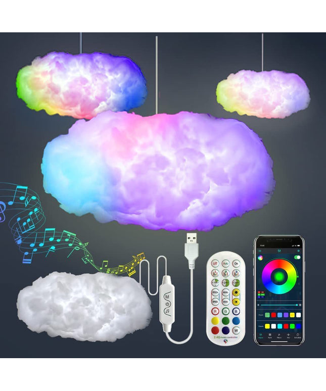 USB Cloud Light – RGBIC Lightning Simulation with APP & Music Sync