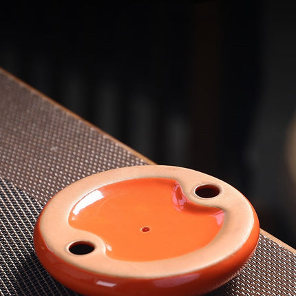 Persimmon Ceramic Incense Burner – Chinese Style Indoor Décor | Ikeame