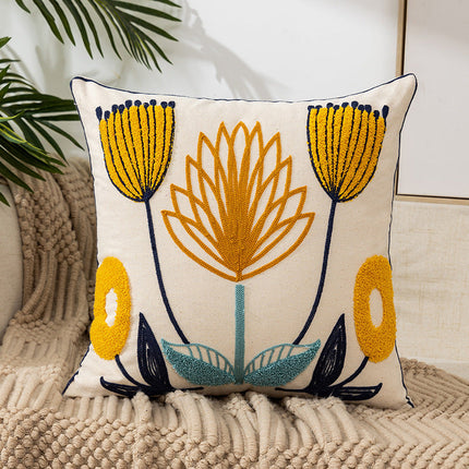 Pastoral Yellow Flower Cushion – Cosy Country Style 🌼