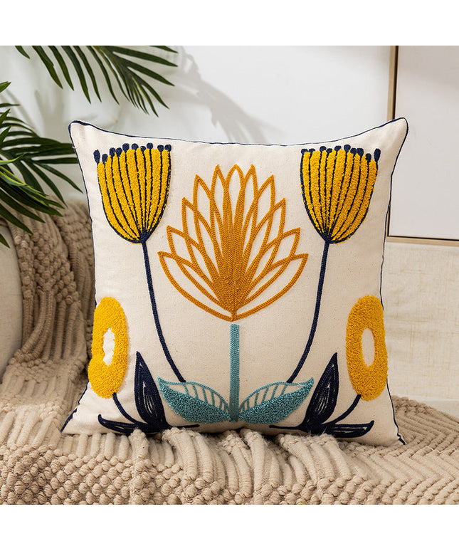 Pastoral Yellow Flower Cushion – Cosy Country Style 🌼