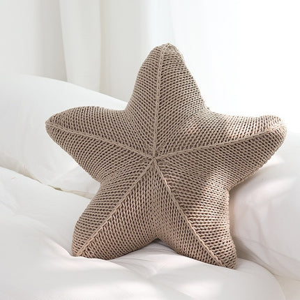 Starfish Shaped Hand-Knitted Cushion