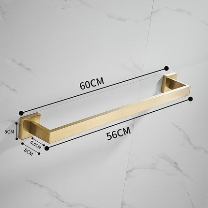 Brushed Gold Bathroom Towel Rack & Pendant Set ✨🛁