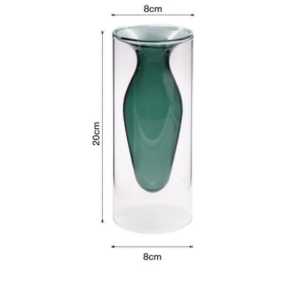 Double Glass Vase – Colour-Shift Transparent Statement Décor