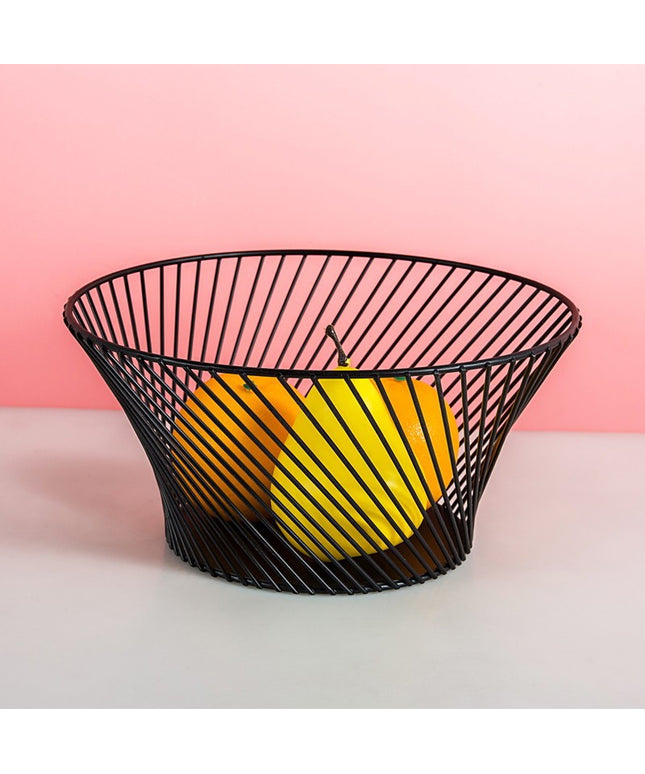 Wrought Iron Fruit Basket 🖤🤍 – Minimalist Black or White