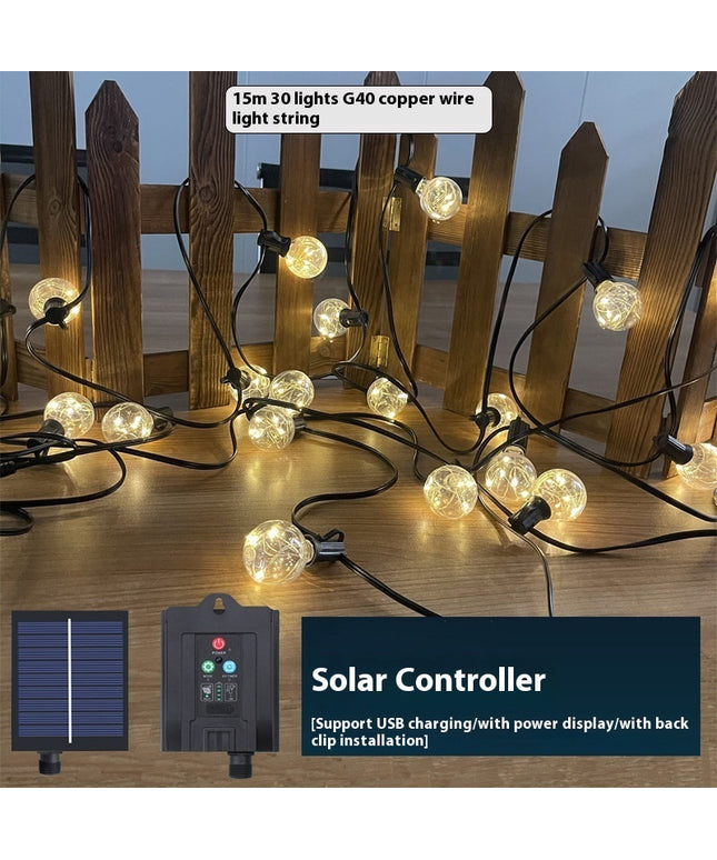 Solar Retro Outdoor String Lights – Garden & Camping Decor | Ikeame