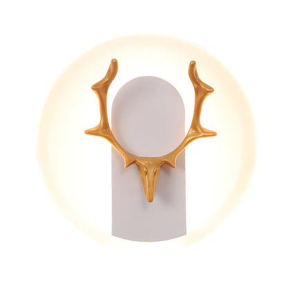 Acrylic Antlers LED Wall Light – Circle or Square Modern Decorative Lamp