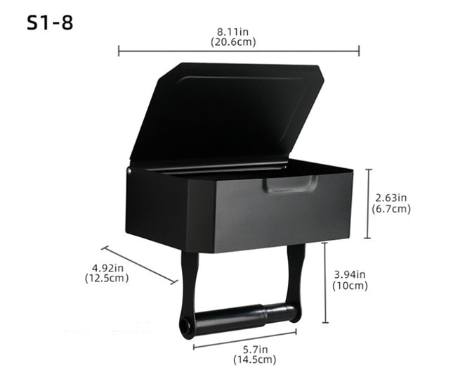 Stainless Steel Bathroom Toilet Punch Free Tissue Box