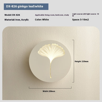 Modern Acrylic Wall Light – LED Tricolour Lamp in Pink or White (Clover, Ginkgo, Love Designs)