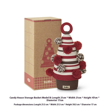Pine Tree Woven Storage Basket Decorative Organiser