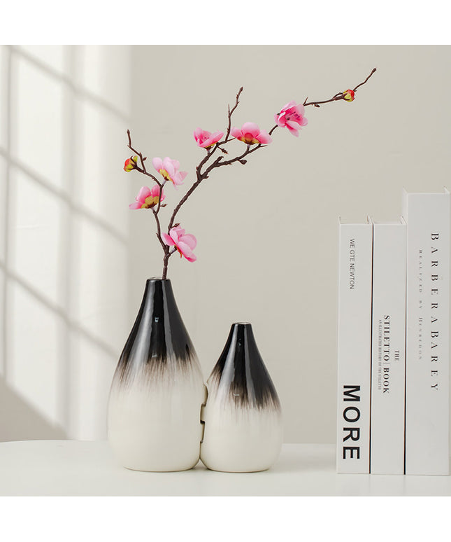 Mother & Child Vase Set – Japanese Minimalist Water Drop Design