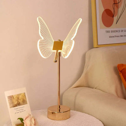 Butterfly Table Lamp – USB Rechargeable or Plug-In | 3-Colour Modern LED