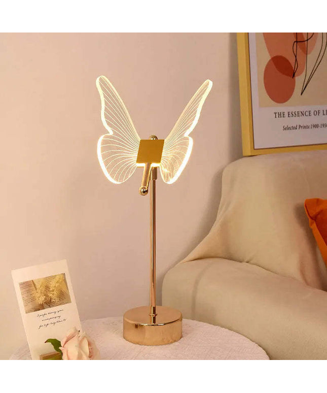 Butterfly Table Lamp – USB Rechargeable or Plug-In | 3-Colour Modern LED