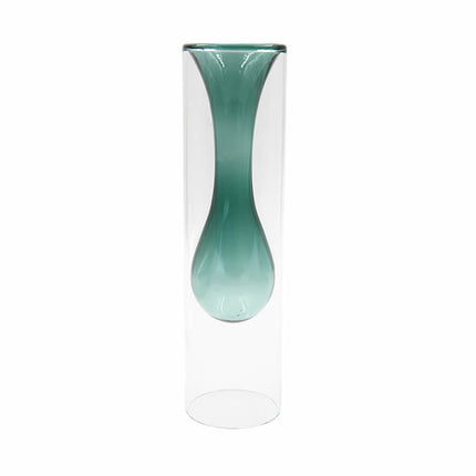 Double Glass Vase – Colour-Shift Transparent Statement Décor