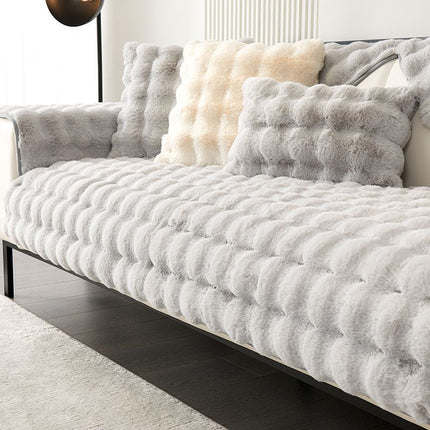 Rabbit Plush Sofa Cushion Winter Thickened Fleece Simple
