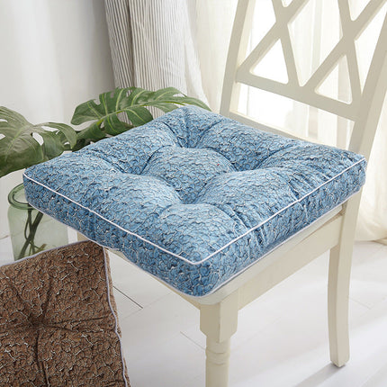 Square Dining Chair Cushion – Camel & Blue