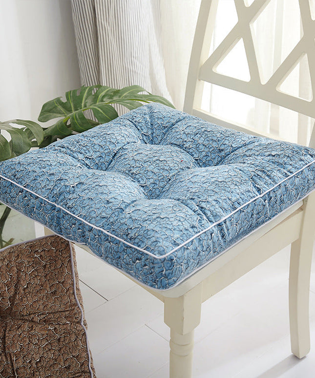 Square Dining Chair Cushion – Camel & Blue