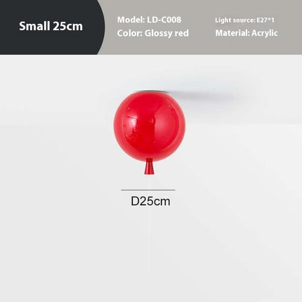 Balloon Shaped Ceiling Light Shade – Colourful Modern LED Acrylic Lamp