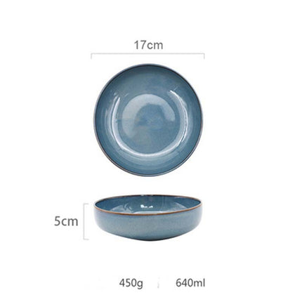 Porcelain Pasta Plates 🍝 – Deep Blue Glaze, small or large