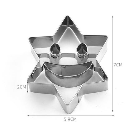 Smiley Face Biscuit Cutter Set 😊 – Stainless Steel, 4 Shapes