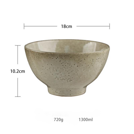 Retro Ceramic Tableware Set | Kiln Glaze Plates & Bowls
