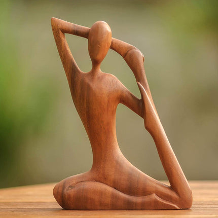 Wooden Yoga Ornaments – 6 Mini Figurine Poses | Mindful Home Décor