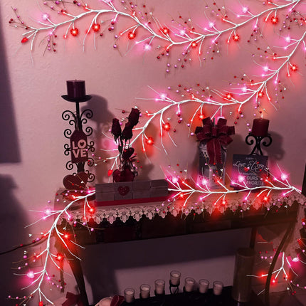 Loving Heart Ambience Light – 1.8m Rattan Branch with 48 Pink LEDs