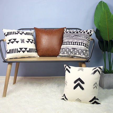 Luxury Boho Cushion Cover – Black & White or Brown
