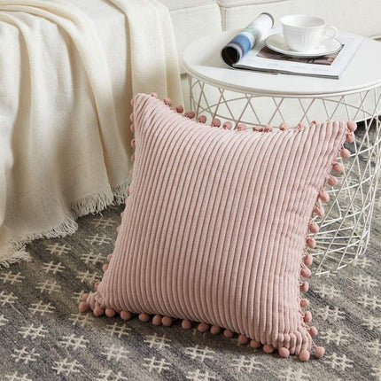 Cosy Corduroy Cushions with Bobble Edging