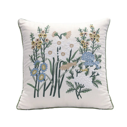 Embroidered Plant & Flower Cushion Covers – 16 Embroidered Designs 🌿🌸