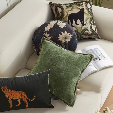 Luxury Velvet Animal Cushions | Leopard & Jaguar Accent Pillows
