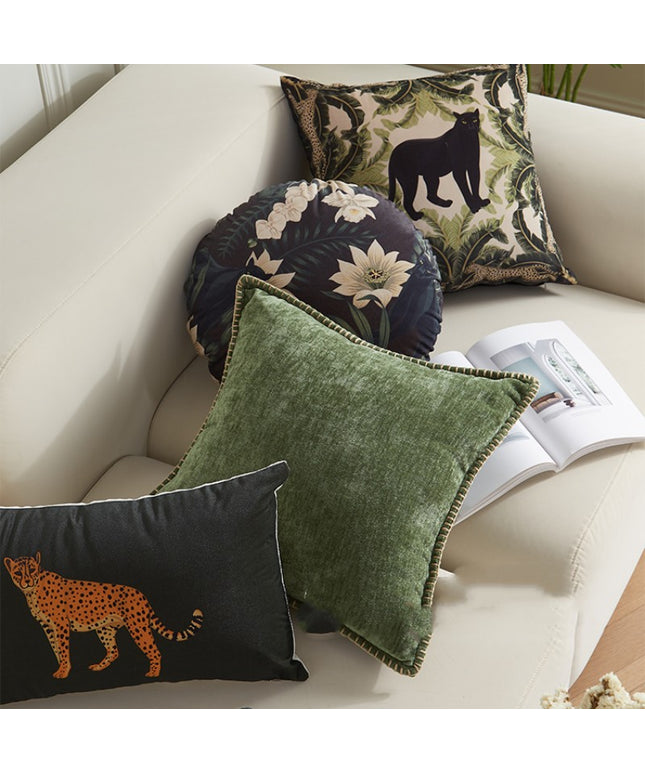 Luxury Velvet Animal Cushions | Leopard & Jaguar Accent Pillows