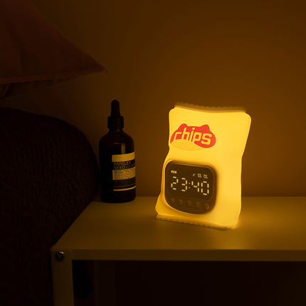 Smart “Pototaly You” Night Lamp – Silicone Crisp Bag Alarm Clock with App Control