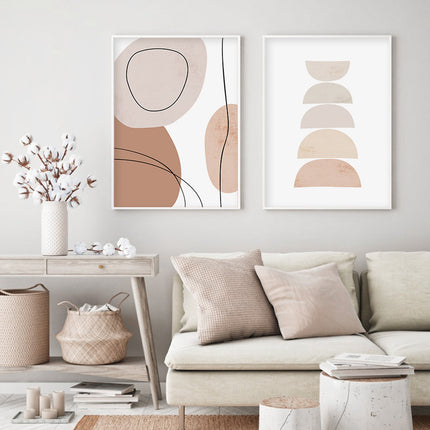 Abstract Canvas Wall Art | Geometric Boho Wall Décor