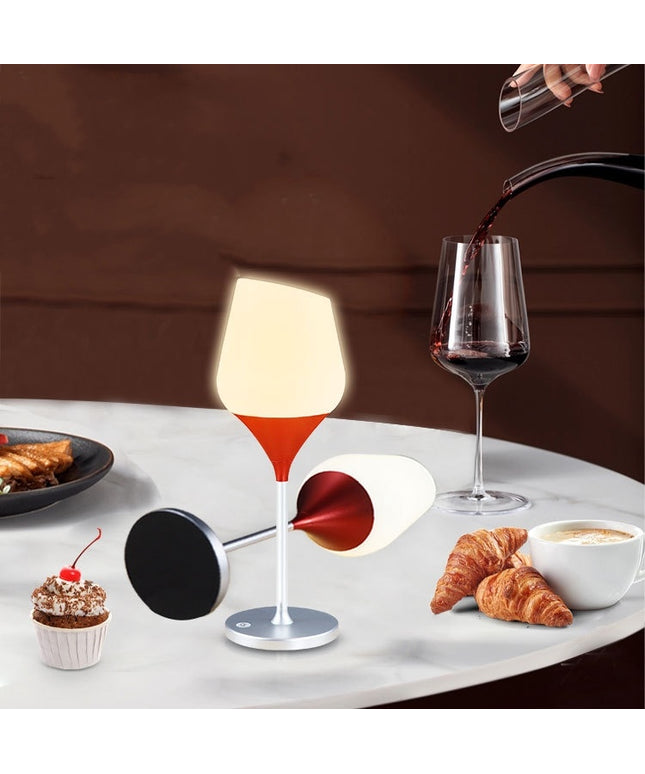 Creative Charging Wine Glass Red Atmosphere Table Lamp