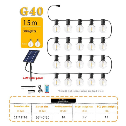 Solar Retro Outdoor String Lights – Garden & Camping Decor | Ikeame