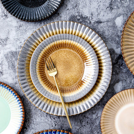Yellow Ridgeline Ceramic Plates & Bowls 🌞 – Plates and Bowls
