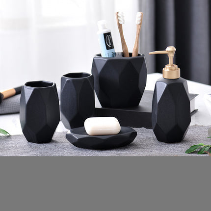Bathroom Toiletries Set — Matte White or Matte Black