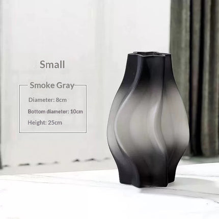 Creative Colored Frosted Glass Vase