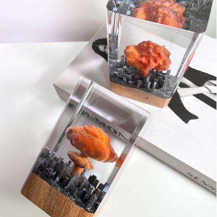 Small Night Lamp Decoration Atomic Bomb Explosion Mushroom Resin Crafts