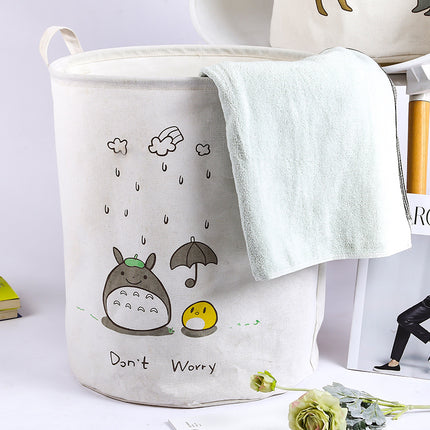 Drum Dirty Clothes Basket Cartoon Toilet Bathroom