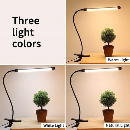 Flexible LED Reading & Study Lamp – USB Powered Desk Light (Black or White)