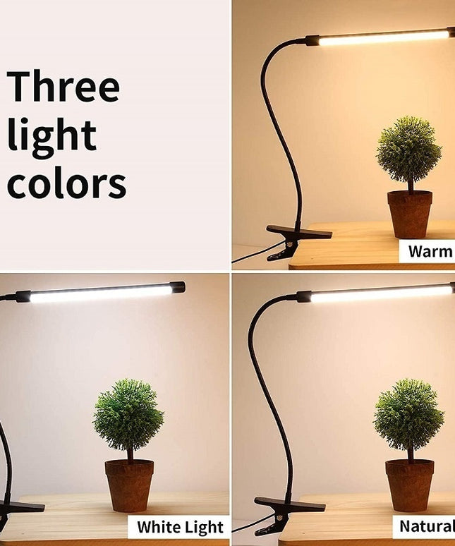 Flexible LED Reading & Study Lamp – USB Powered Desk Light (Black or White)
