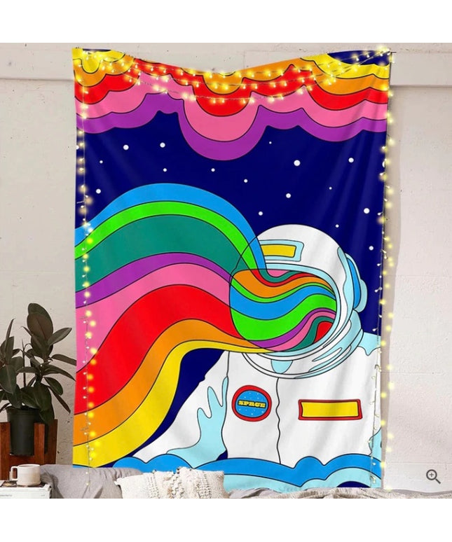 Psychedelic Astronaut Tapestry | Cosmic Wall Hanging