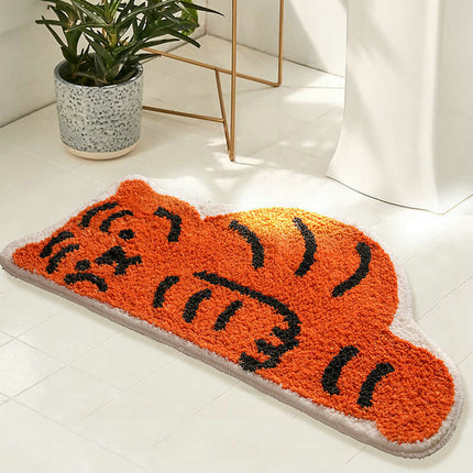 Tired Tiger Absorbent Non-Slip Bathroom Floor Mat (45 × 90 cm)