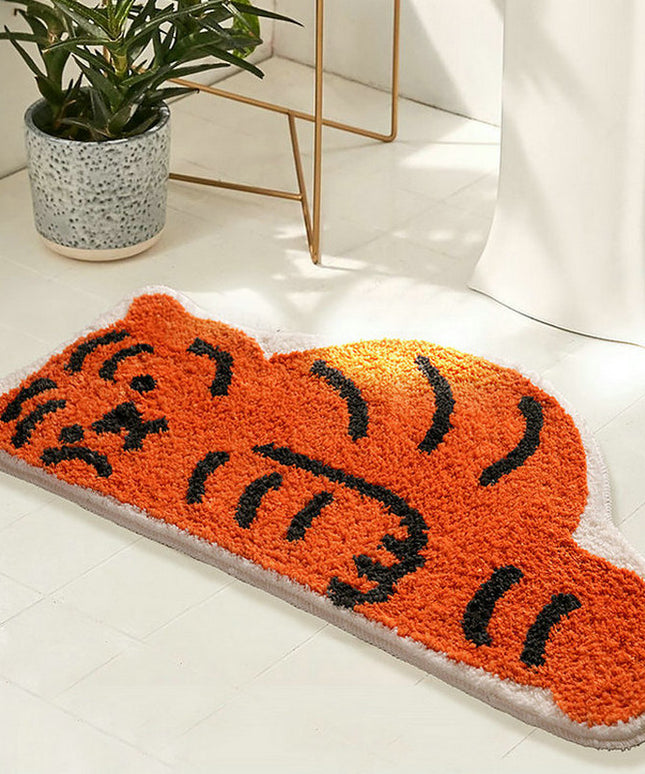 Tired Tiger Absorbent Non-Slip Bathroom Floor Mat (45 × 90 cm)