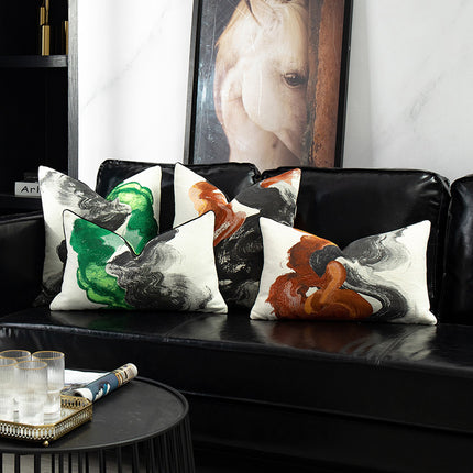 Ink Smoke Cushion Cover – Artistic Modern Pillow | Ikeame