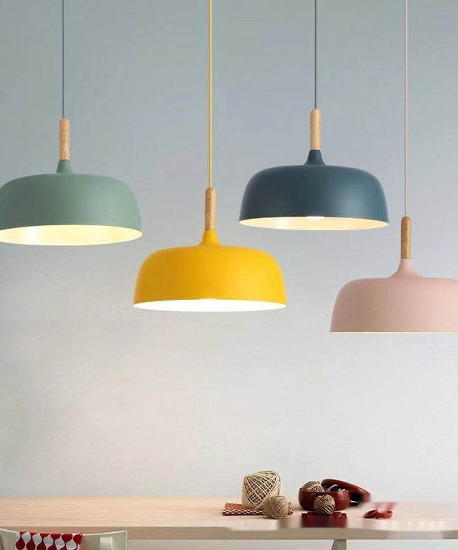 Modern Minimalist Pendant Chandelier – Colourful Ceiling Light (32cm / 35cm / 45cm)