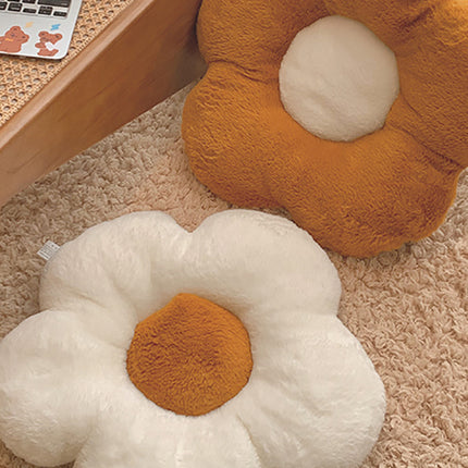 Plush Flower-Shaped Cushion