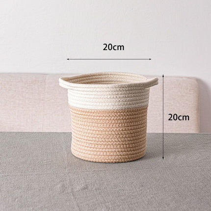 Handwoven Cotton Storage Basket Japanese Style Organiser